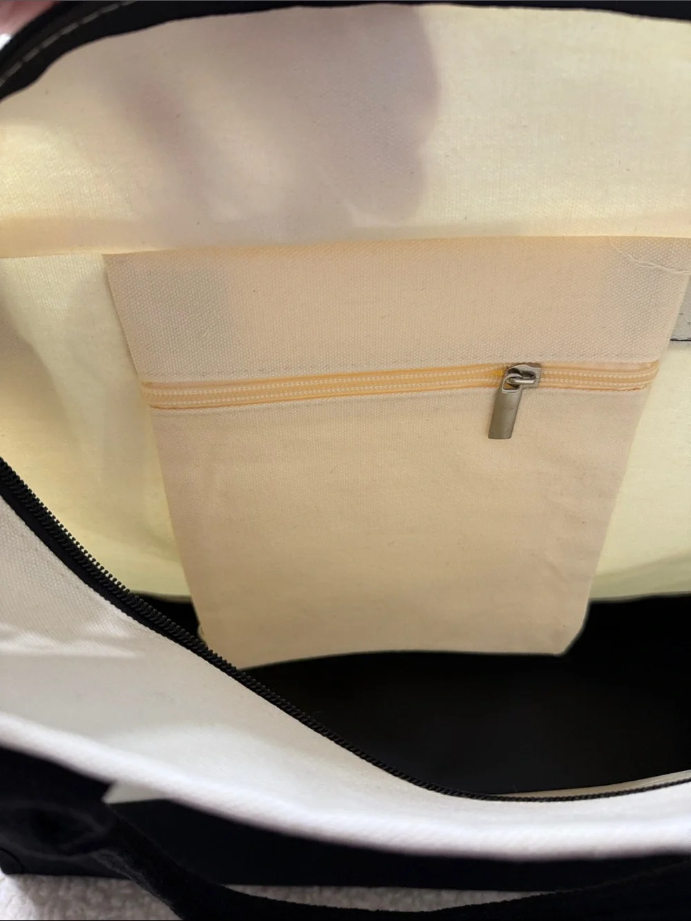 New Black & Cream Canvas Tote Bag for Doctor PhD Graduates Men or Women - Picture 6 of 9